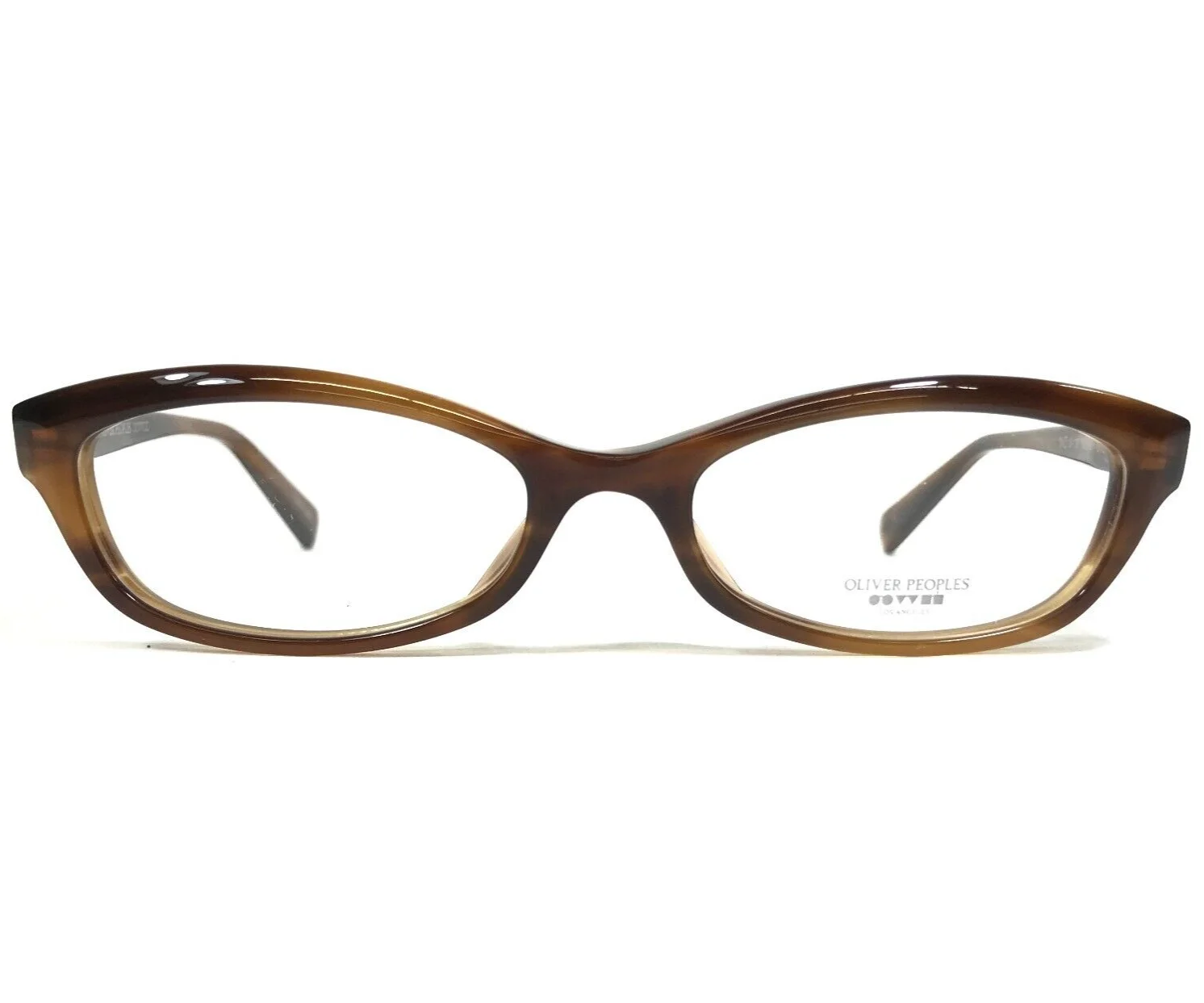 Oliver Peoples Eyeglasses Frames Marceau SYC Clear Brown Sycamore Horn 51-18-138