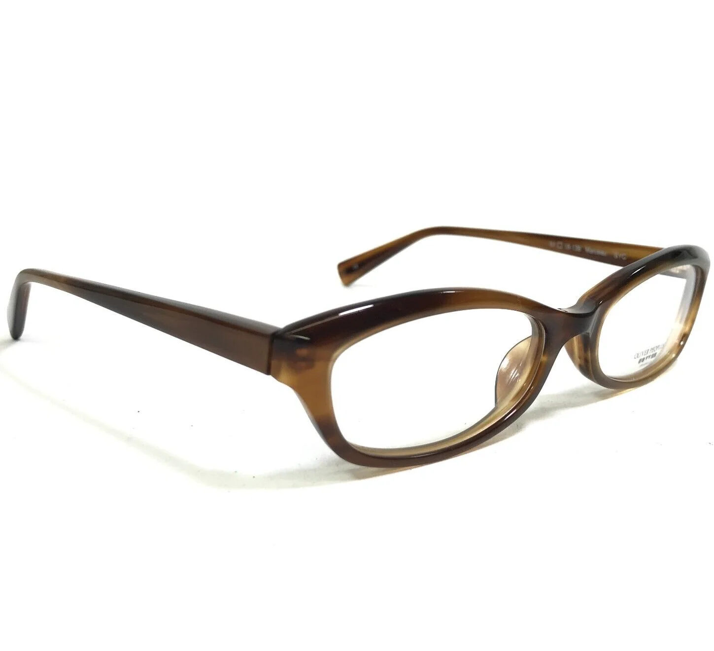 Oliver Peoples Eyeglasses Frames Marceau SYC Clear Brown Sycamore Horn 51-18-138 2