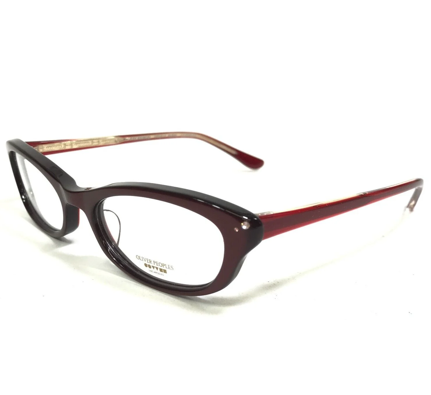 Oliver Peoples Eyeglasses Frames ROC Laraine Shiny Red Crystals 49-18-140
