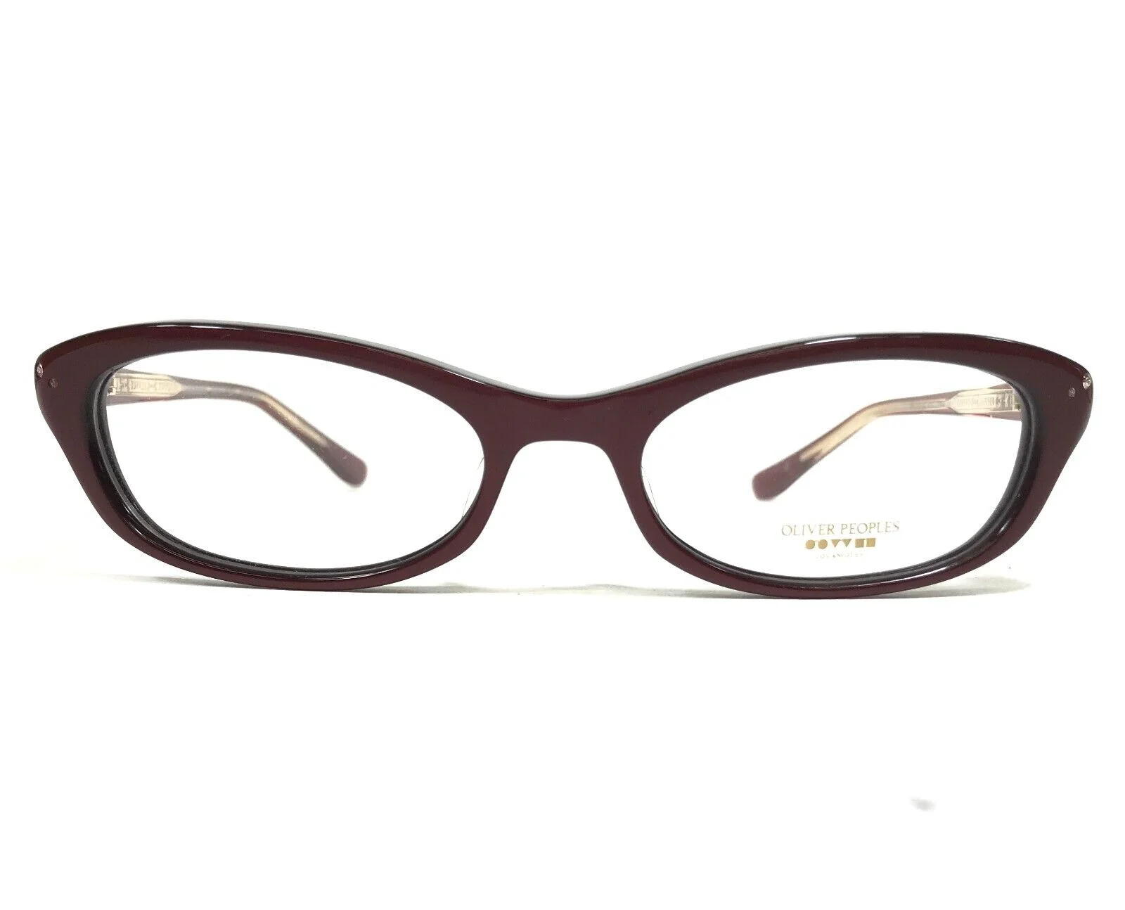 Oliver Peoples Eyeglasses Frames ROC Laraine Shiny Red Crystals 49-18-140 2