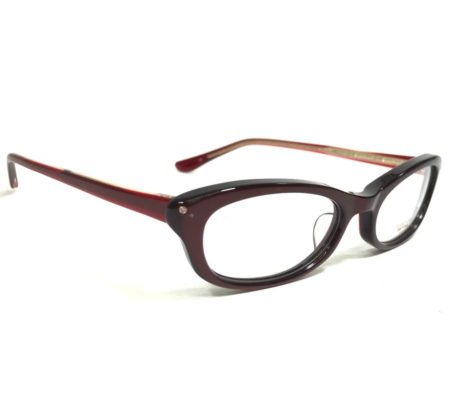Oliver Peoples Eyeglasses Frames ROC Laraine Shiny Red Crystals 49-18-140 3