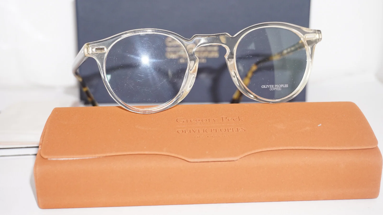 Oliver Peoples Eyeglasses Gregory Peck Buff OV5186 1485 45 23 150