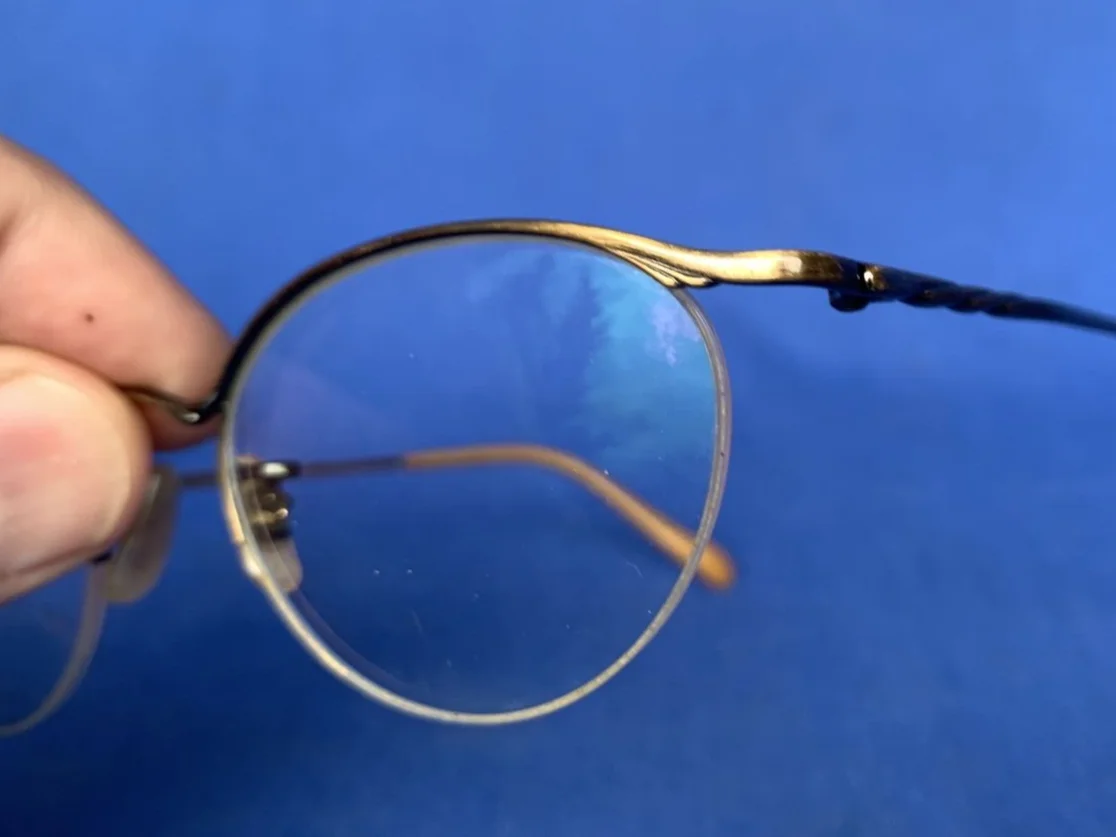 Oliver Peoples OP-88 AG Eyeglasses Frames Antique Gold Half-Rim + Sunglasses 2