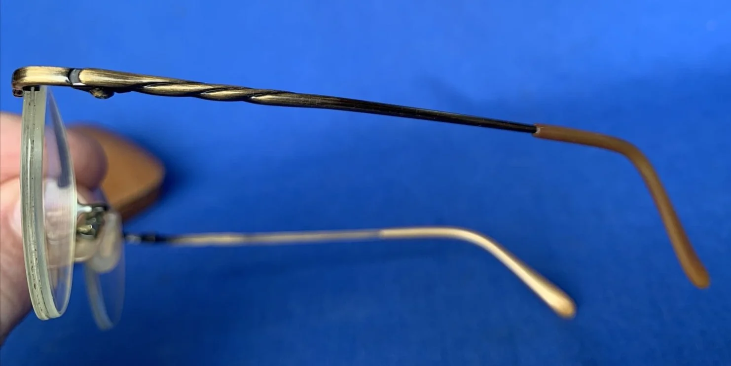 Oliver Peoples OP-88 AG Eyeglasses Frames Antique Gold Half-Rim + Sunglasses 3
