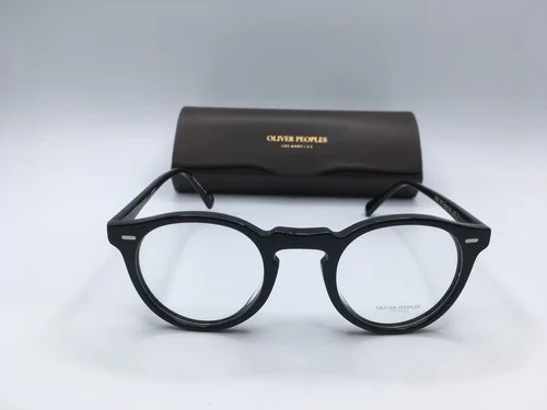 Oliver Peoples OV5186 Unisex Black Frame Demo Lens Round Eyeglasses 45MM