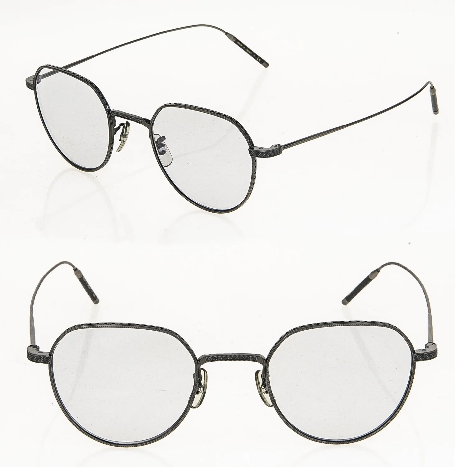 Oliver Peoples TAKUMI TK-4 1298 Pewter Titanium Retro Eyeglasses OV1298T Unisex