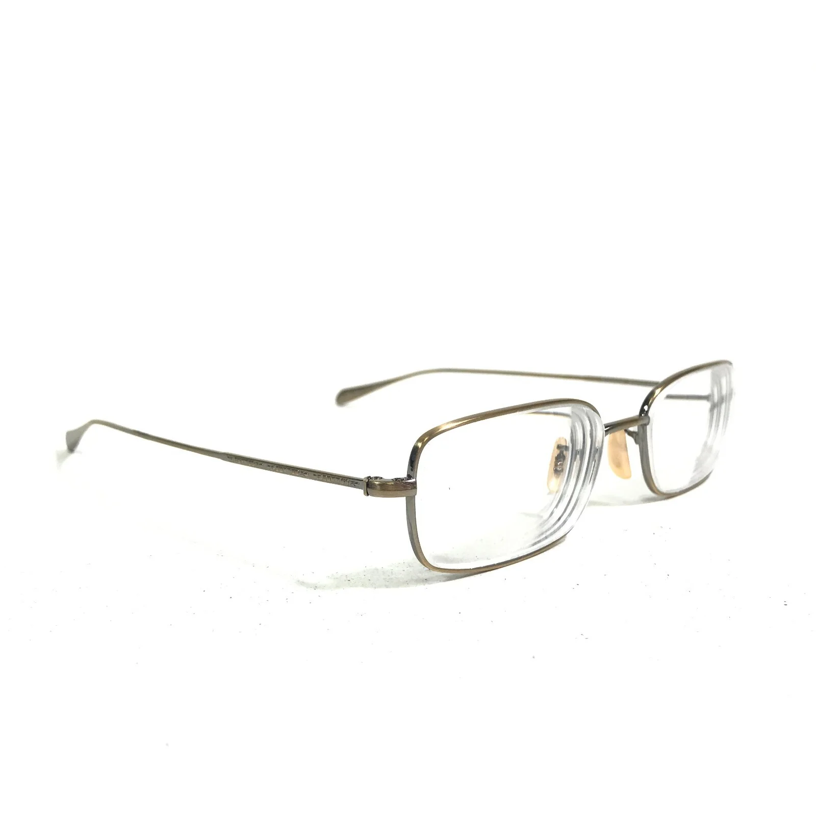 Oliver Peoples Weston AG Eyeglasses Frames Gold Rectangular Full Rim 51-17-140 2