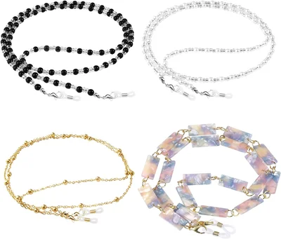 ONESING 4-10 Pcs Eyeglass Chains for Women Eyeglasses String Holder Glasses
