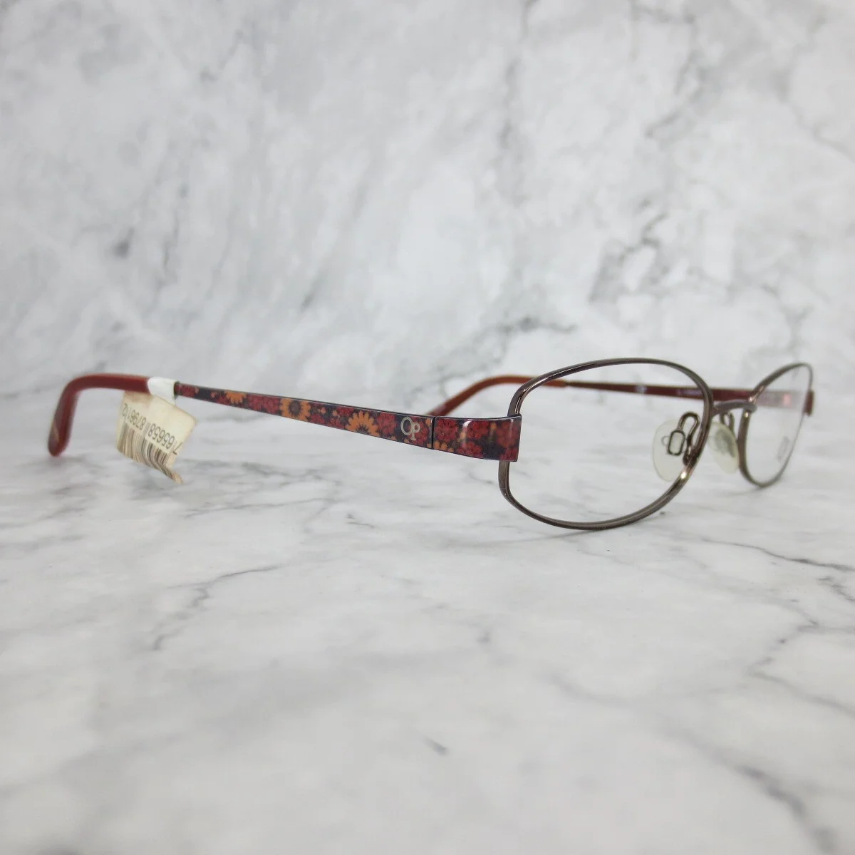 OP Ocean Pacific Eyeglasses Blossom Brown Full Rim Blue Frames 51-17-135 2