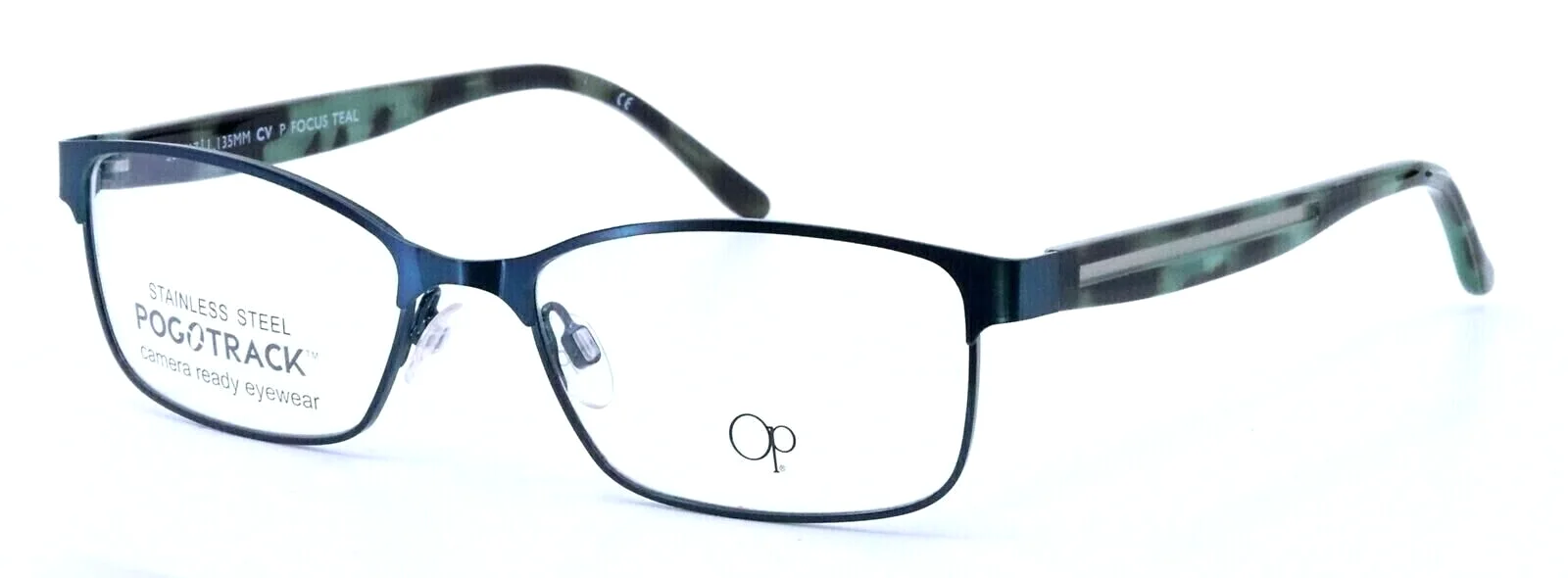 OP Ocean Pacific FOCUS Teal Rectangular Womens Eyeglasses Frames 53-17-135