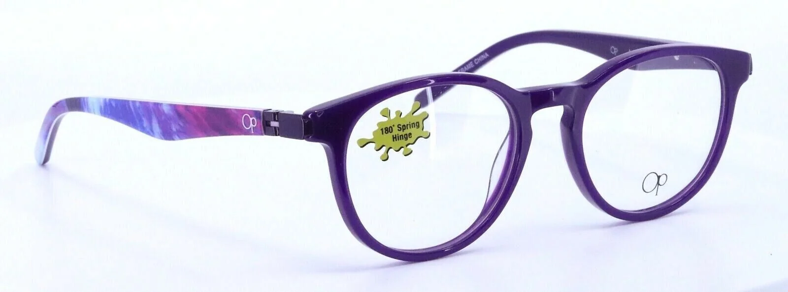 OP Ocean Pacific OP857 Purple Round Womens Full Rim Eyeglasses Frames 47-17-130 3