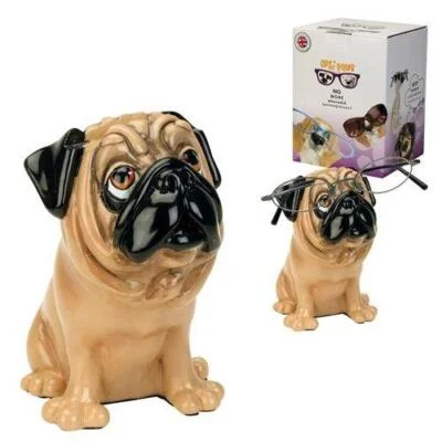 Opti Paws Tan Pug Dog Eyeglass Holder Arora UK NIB Whimsical