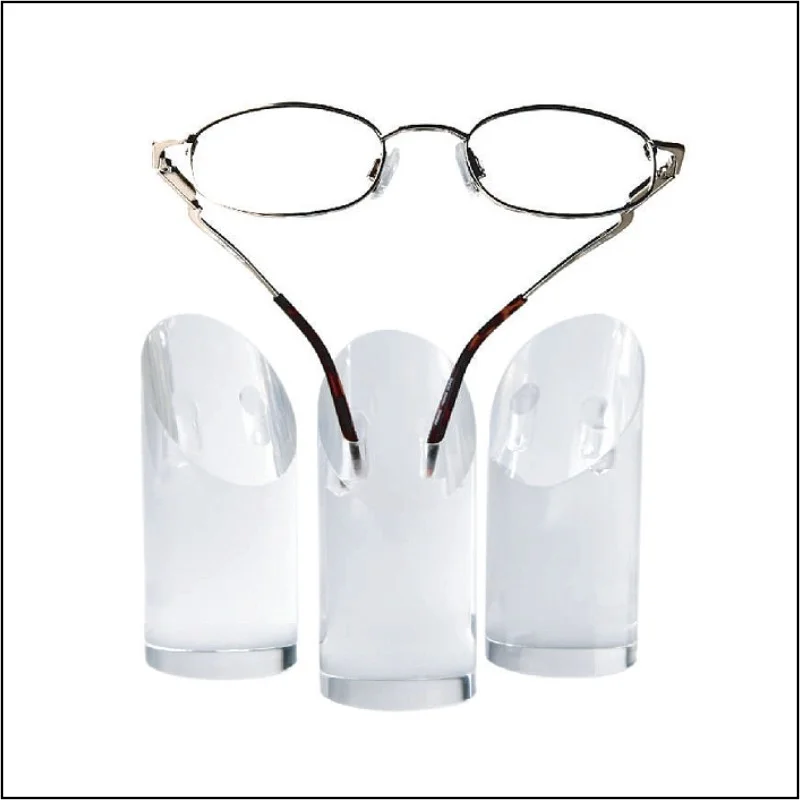 Optical Display - Cylindrical Acrylic Eyeglass Display Mini Towers (Set of 3)