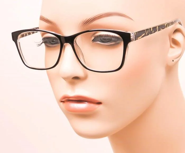 Optical Quality Square Frames Italian Designer ZANETTI Women Clear Eyeglasses 4