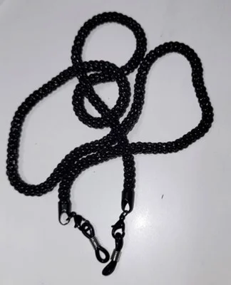 Optique Eye Glasses Black Beaded Chain #106660 2