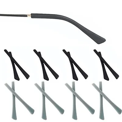 OPUGIT Eyeglass Replacement Temples Silicone Eyeglass End Tips Ear Sock Black 1