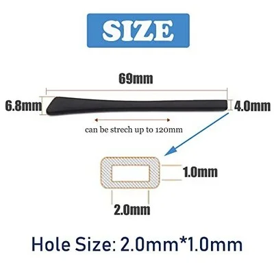 OPUGIT Eyeglass Replacement Temples Silicone Eyeglass End Tips Ear Sock Black 3