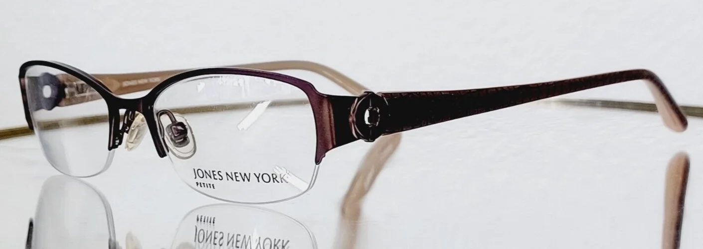 Original JONES NEW YORK J128 Petite Eyeglasses 48-16-130 NEW Chocolate Brown