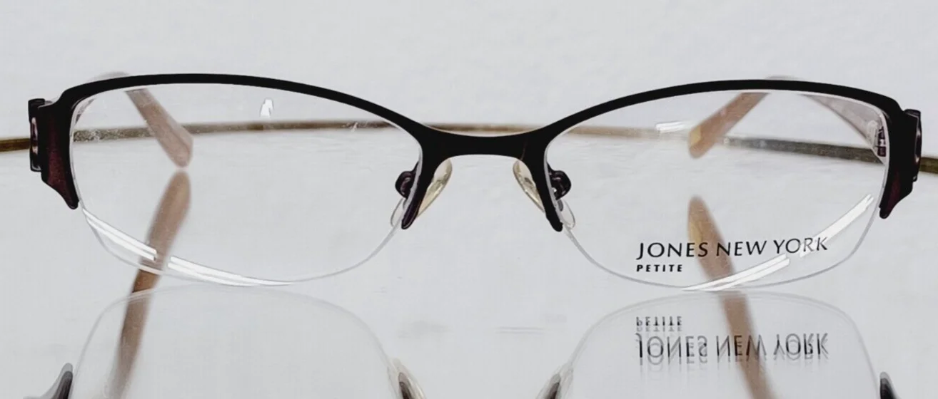 Original JONES NEW YORK J128 Petite Eyeglasses 48-16-130 NEW Chocolate Brown 2