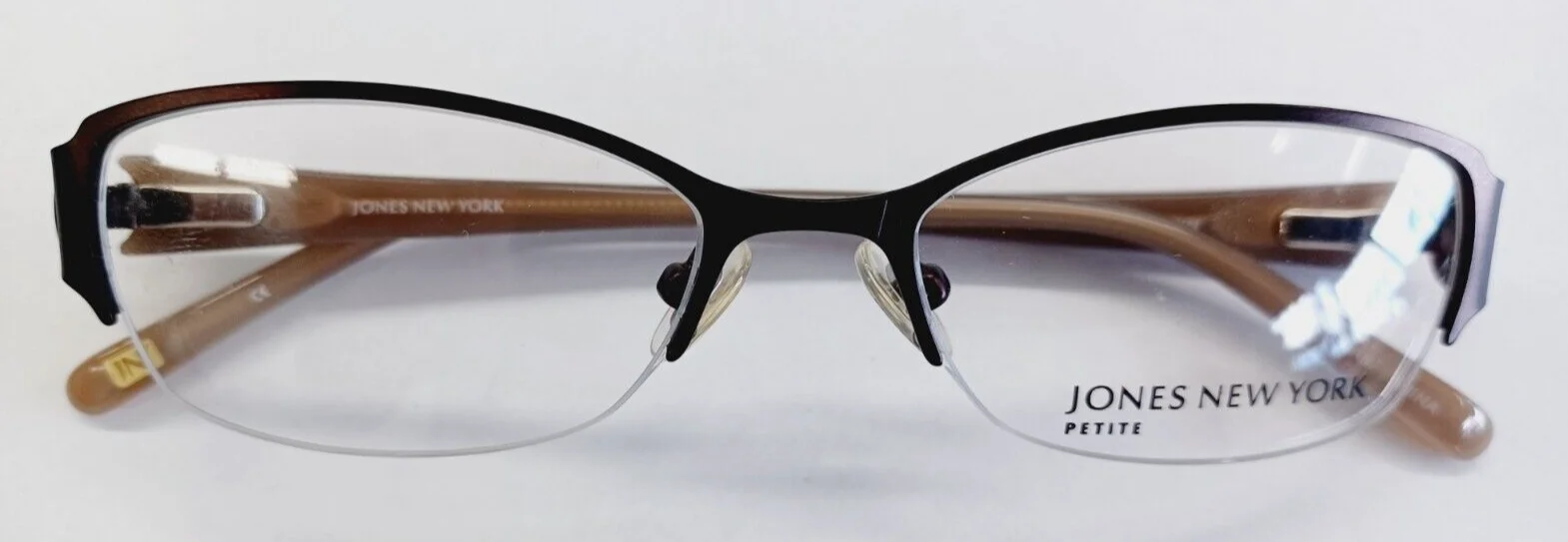 Original JONES NEW YORK J128 Petite Eyeglasses 48-16-130 NEW Chocolate Brown 3