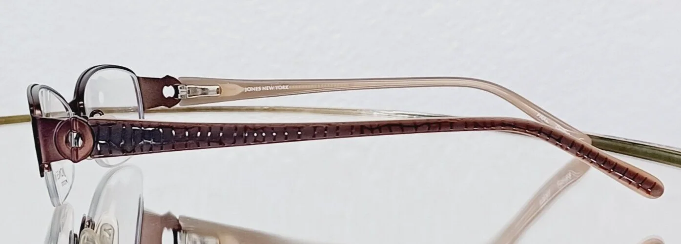 Original JONES NEW YORK J128 Petite Eyeglasses 48-16-130 NEW Chocolate Brown 4