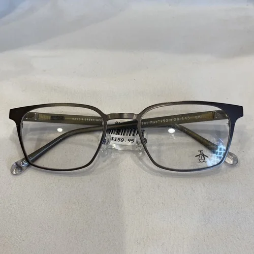 Original Penguin THE MAC GM Gunmetal Rectangular Eyeglasses Frames 52[]20-145
