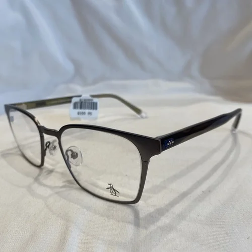 Original Penguin THE MAC GM Gunmetal Rectangular Eyeglasses Frames 52[]20-145 2