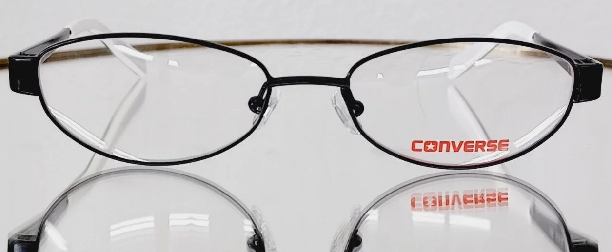 Originale CONVERSE eyeglasses PURR BLACK New Metal 49-16-130 De Rigo REM 2