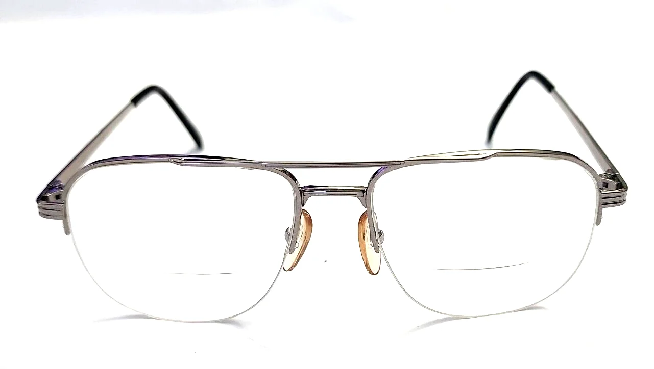 Oscar De La Renta 1017 Silver Metal Pilot Eyeglasses Frames 56-15 140 Japan