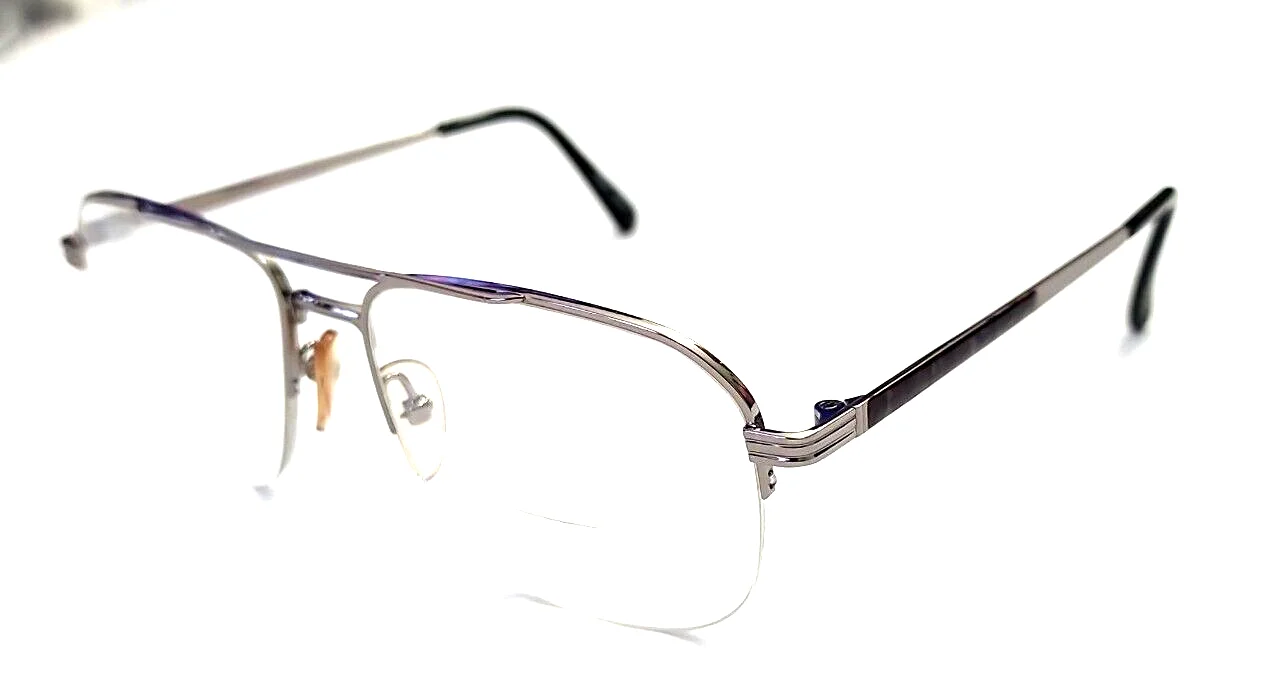 Oscar De La Renta 1017 Silver Metal Pilot Eyeglasses Frames 56-15 140 Japan 2