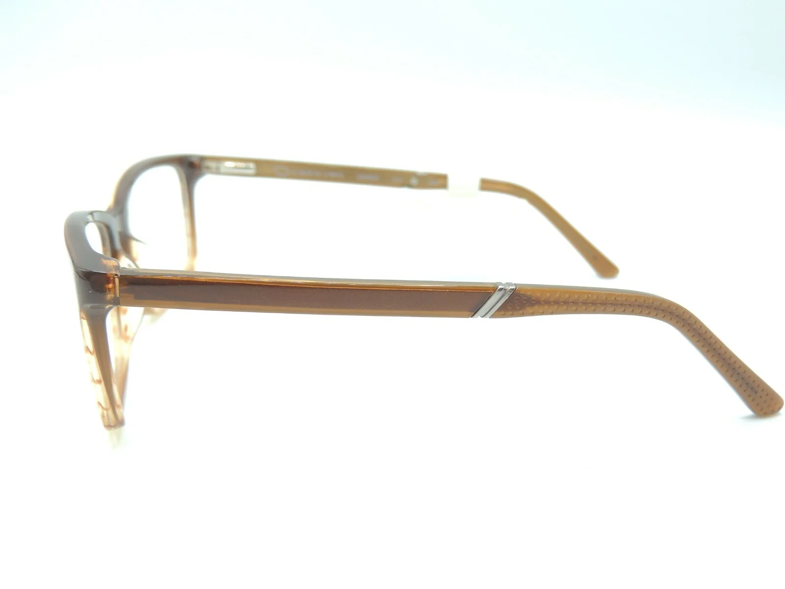 Oscar De La Renta 829 Brown Horn Eyeglass Frame 4