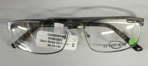 OSCAR DE LA RENTA Black Matte/Silver Eyeglasses frame NEW 56-15-140 OSM826WM
