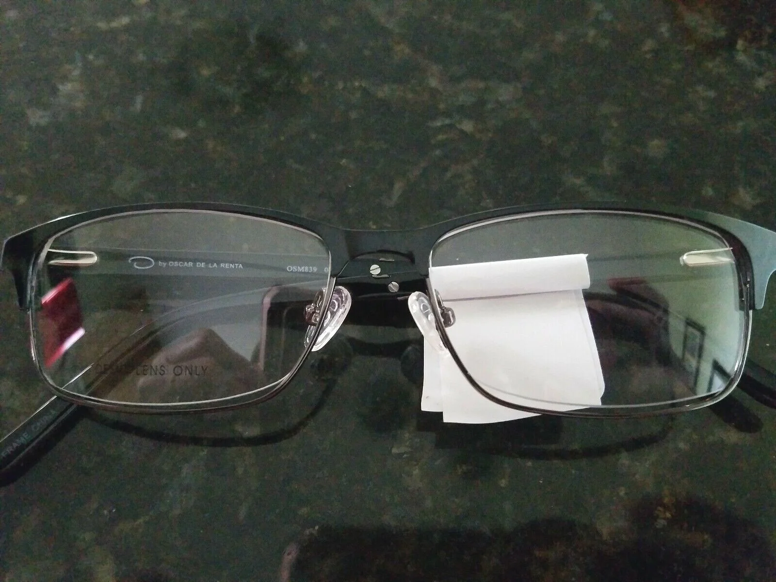 OSCAR DE LA RENTA Eyeglasses SHINY BLACK MENS Frames OSM839 New $124