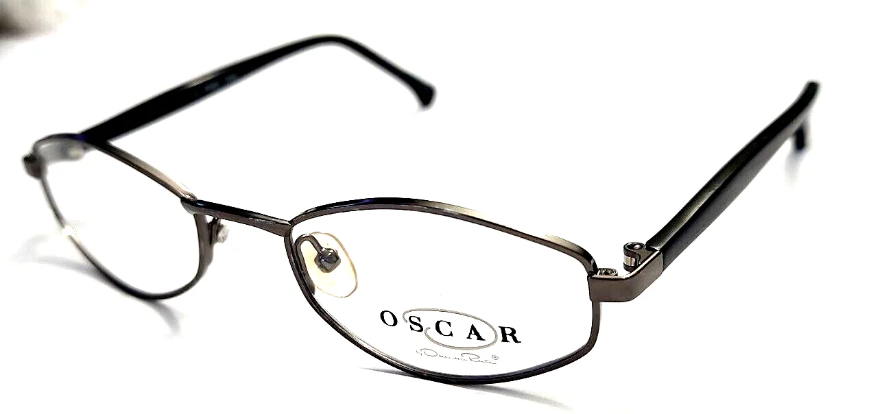 Oscar De La Renta OS204 010 Sm Gray Metal Eyeglasses 49-21 140 No Nose Pad New