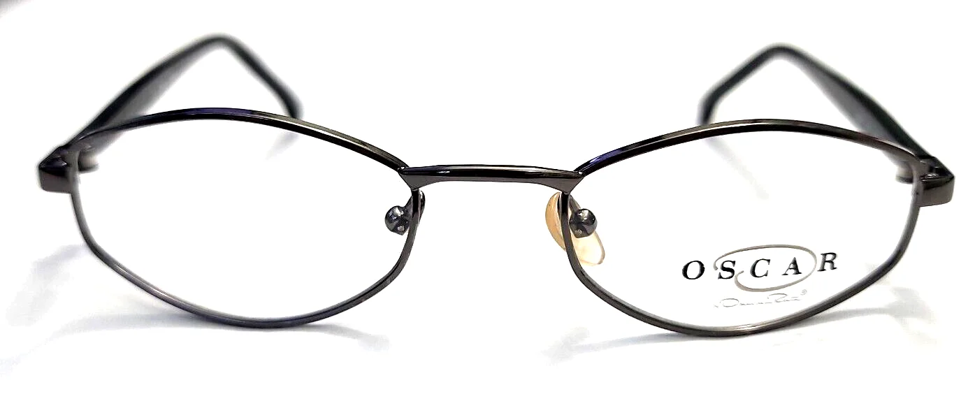 Oscar De La Renta OS204 010 Sm Gray Metal Eyeglasses 49-21 140 No Nose Pad New 2