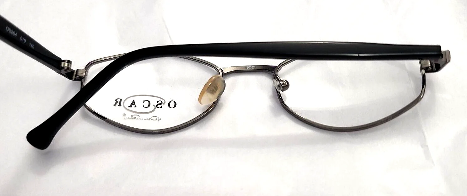 Oscar De La Renta OS204 010 Sm Gray Metal Eyeglasses 49-21 140 No Nose Pad New 4