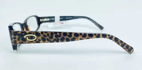 Oscar De La Renta OSL 318 Dark Brown Leopard Eyeglasses Frame 53-20-135 2