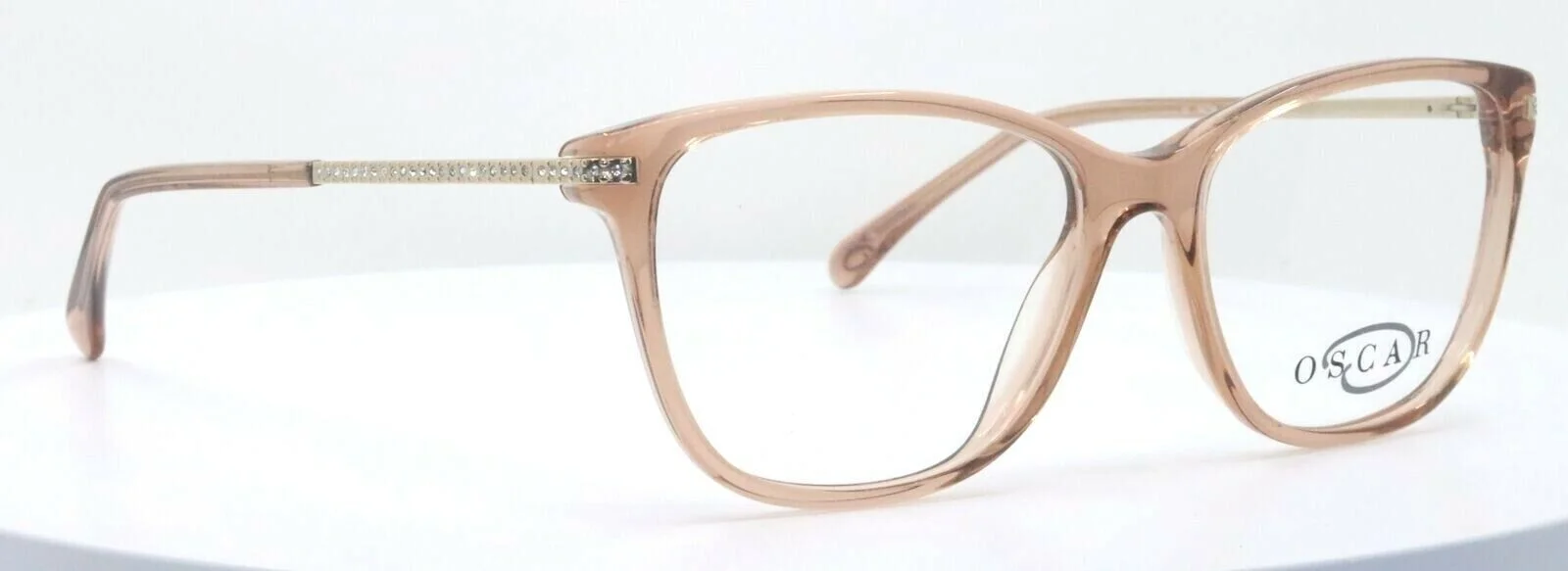 OSCAR DE LA RENTA OSL464 290 Crystal Nude Square Womens Eyeglasses 54-16-140 3