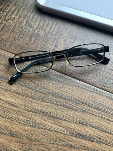 Oscar De La Renta OSM803 001 Black Metal Rectangle Eyeglasses Frames 50-18 140 2