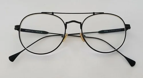 OTTOTO EYEGLASS FRAME M60029 Col 1 54-18-146 Black Round Double Bridge ZI50