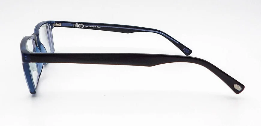 Ottoto Meneghin Blue Rectangle Eyeglasses Frames 35-P10848 55-17-145 3
