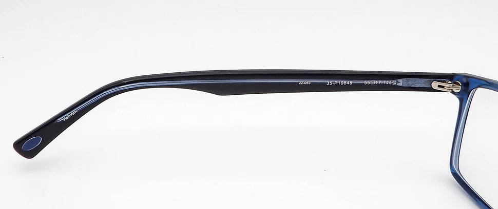 Ottoto Meneghin Blue Rectangle Eyeglasses Frames 35-P10848 55-17-145 4