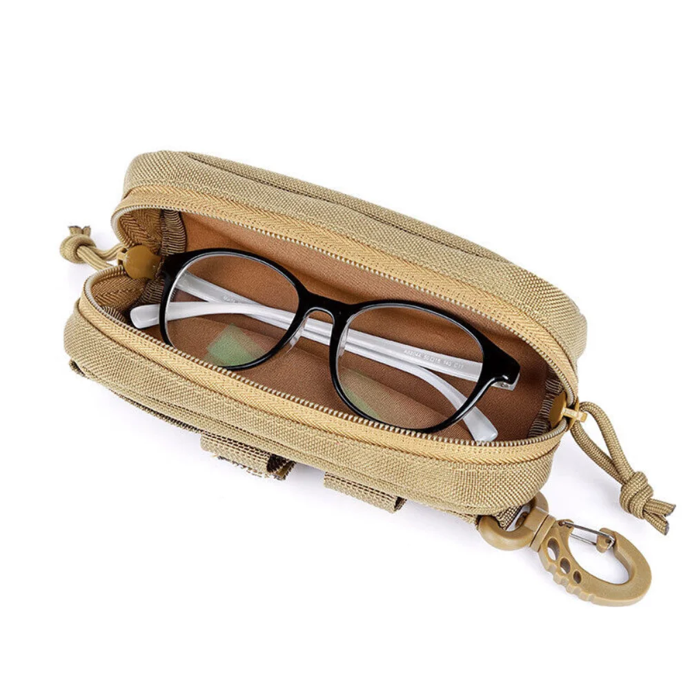 Outdoor Molle Sunglasses Case EDC Goggles Storage Box Nylon Hard Eyeglasses Bag 2