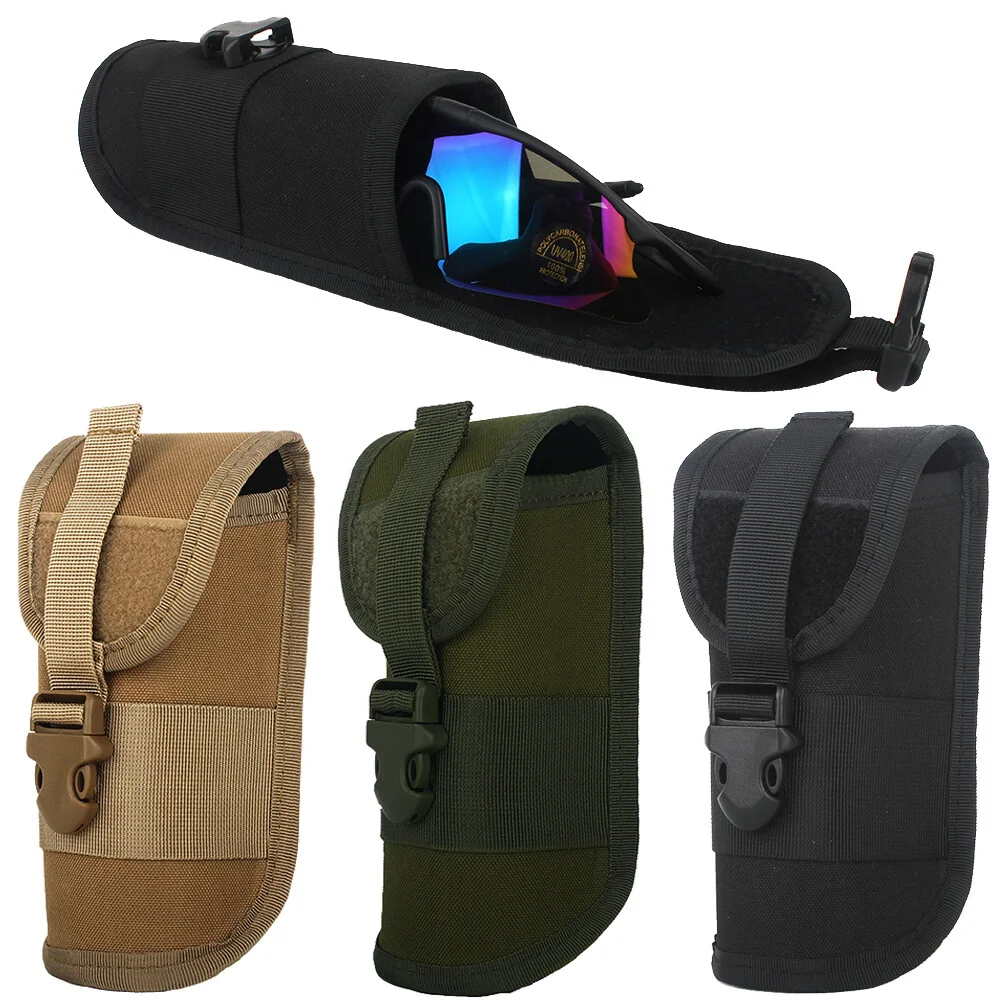 Outdoor Sunglasses Storage Case Nylon Portable Eyeglass Holder with Belt Buckle