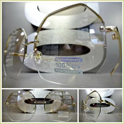OVERSIZE EXAGGERATED Retro Clear Lens EYE GLASSES Large Square Transparent Frame