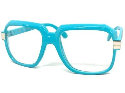 OVERSIZE RETRO Party Club Rave Clear Lens EYE GLASSES Big Square Baby Blue Frame 2