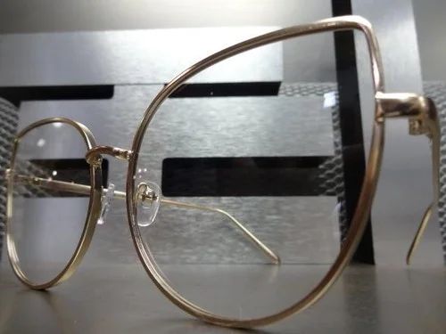Oversize Women Metal Cat Eye Glasses Frame Brand Designer Fashion Men Clear Lens Eyeglasses eyewear glasses frame for women 2