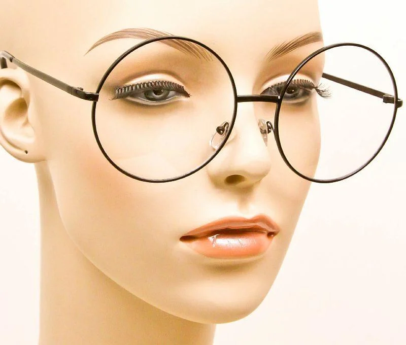 Oversized MALINA XL Large Big Round Circle Thin Metal Frames Eye Glasses Specs 2