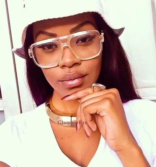 Oversized Retro Large Square Gaselle Aviator WaYfe Big Eyeglasses Frames 9763 L