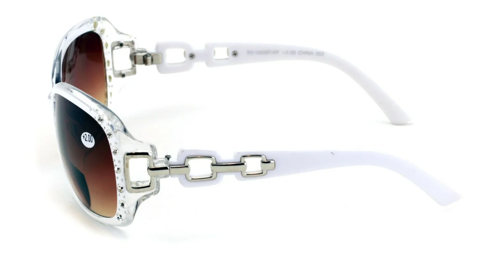 Oversized Rhinestones Women Bifocal Reading Sunglasses Reader Glasses Vintage 3